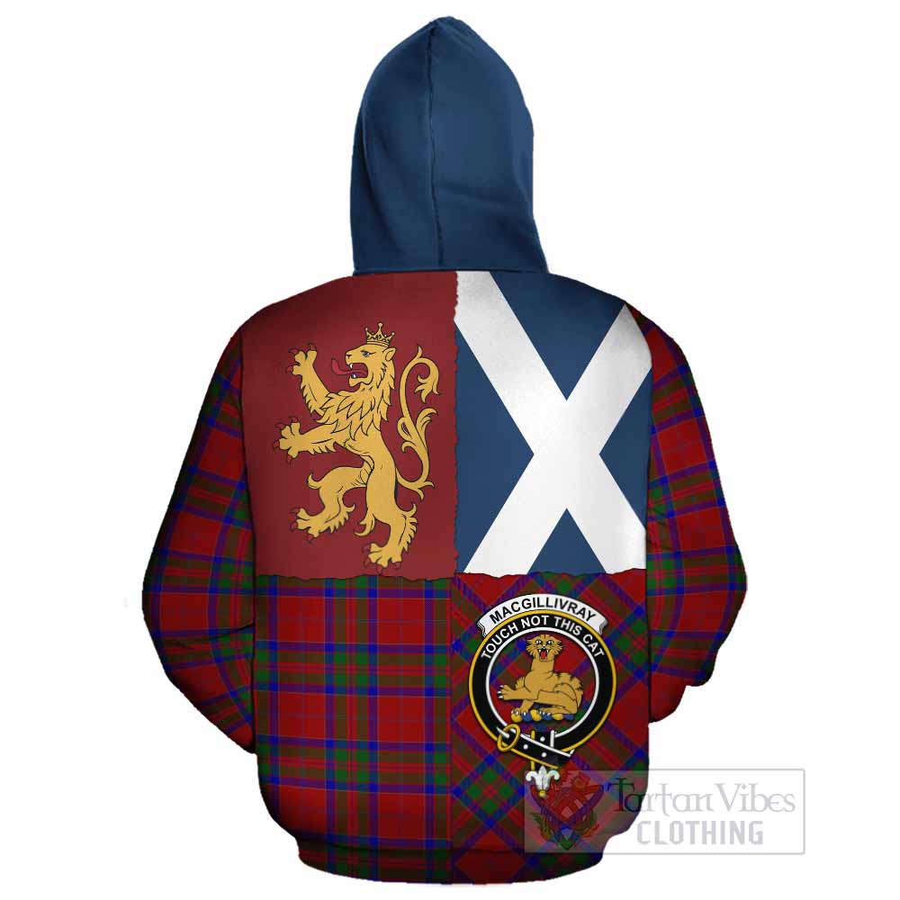 MacGillivray (McGillivray) Crest Tartan Cotton Hoodie with Lion Rampant Saltire Style - Tartan Vibes Clothing