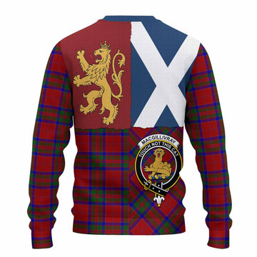 MacGillivray (McGillivray) Crest Tartan Knitted Sweater with Lion Rampant Saltire Style