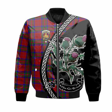 MacGillivray (McGillivray) Family Crest Tartan Bomber Jacket Alba Thistle Inspired