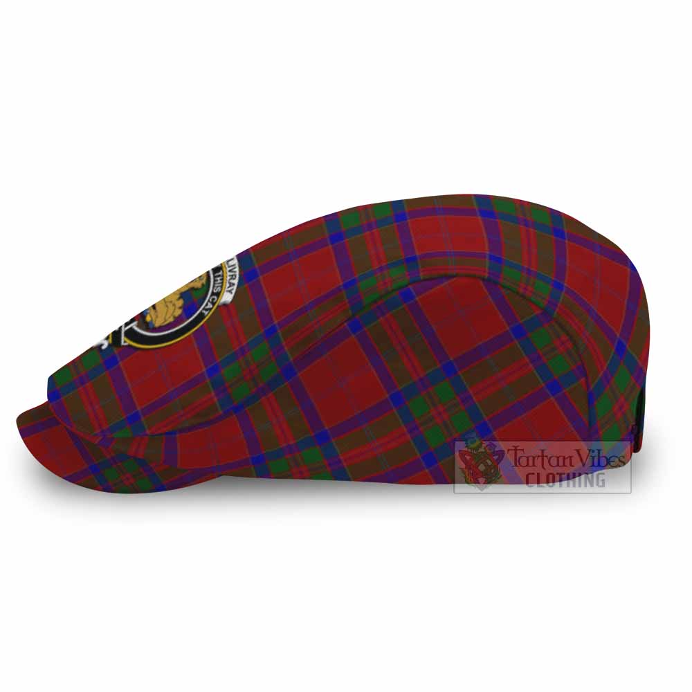 MacGillivray (McGillivray) Family Crest Tartan Jeff Cap, Tartan Flat Cap