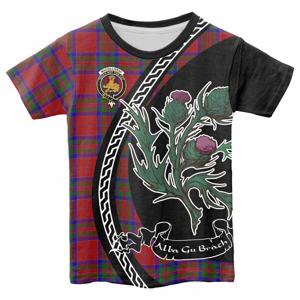 MacGillivray (McGillivray) Family Crest Tartan Kid T-shirt Alba Thistle Inspired - Tartan Vibes Clothing