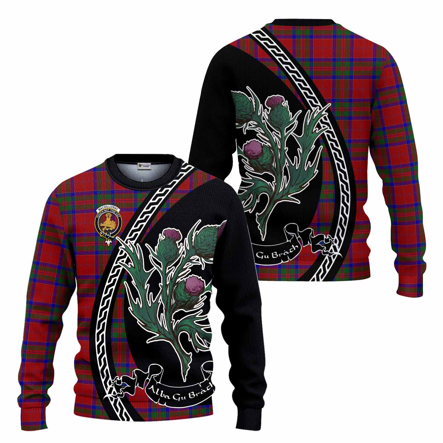 MacGillivray (McGillivray) Family Crest Tartan Knitted Sweater Alba Thistle Inspired - Tartan Vibes Clothing