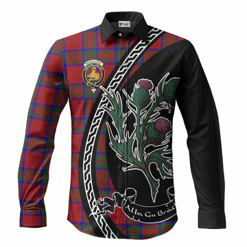 MacGillivray (McGillivray) Family Crest Tartan Long Sleeve Button Shirts Alba Thistle Inspired