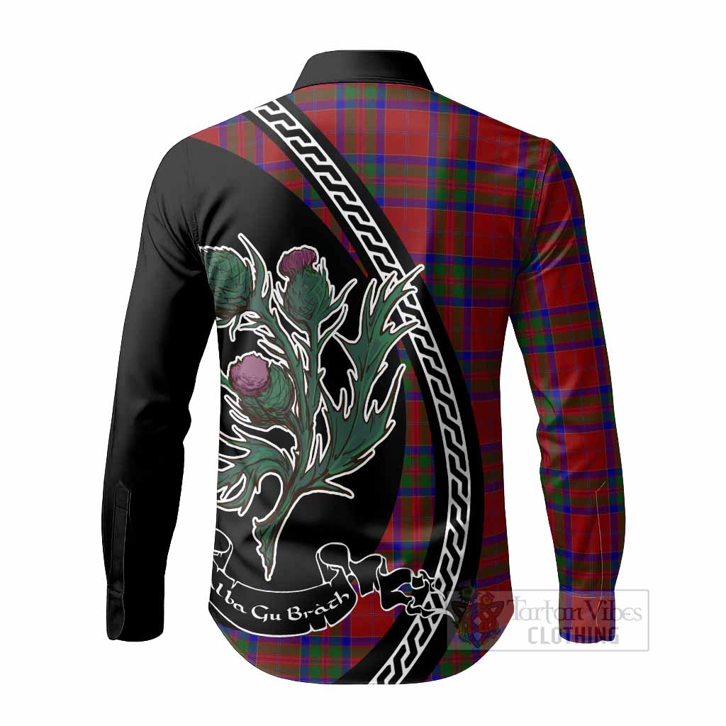 MacGillivray (McGillivray) Family Crest Tartan Long Sleeve Button Shirts Alba Thistle Inspired - Tartan Vibes Clothing