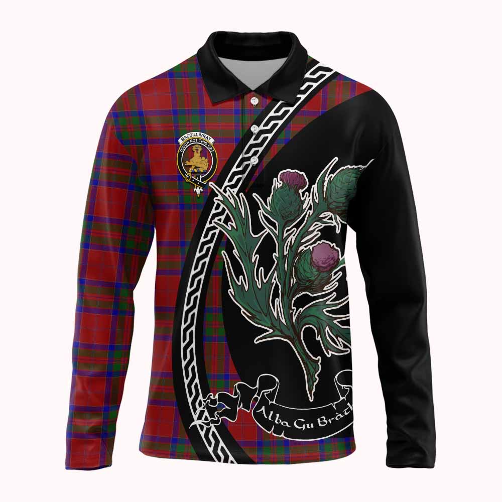MacGillivray (McGillivray) Family Crest Tartan Long Sleeve Polo Shirt Alba Thistle Inspired - Tartan Vibes Clothing