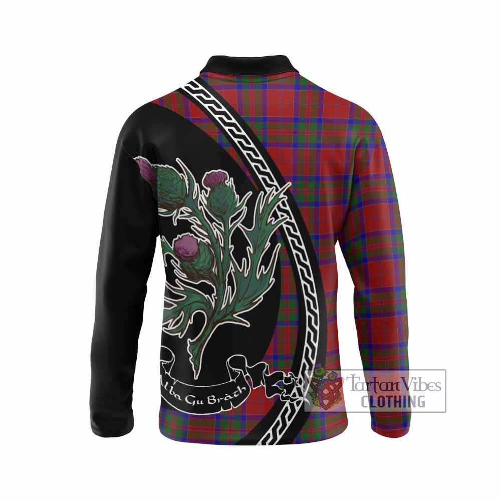 MacGillivray (McGillivray) Family Crest Tartan Long Sleeve Polo Shirt Alba Thistle Inspired - Tartan Vibes Clothing