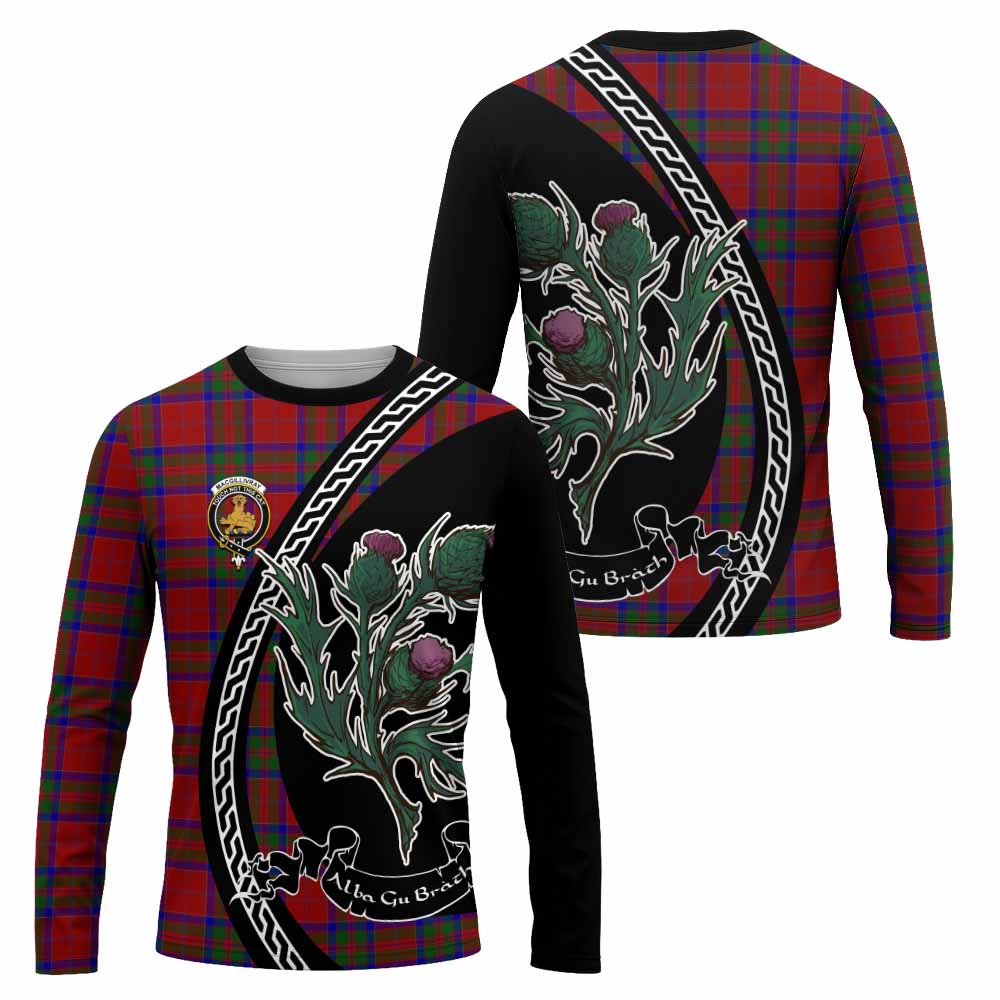 MacGillivray (McGillivray) Family Crest Tartan Long Sleeve T-Shirt Alba Thistle Inspired - Tartan Vibes Clothing