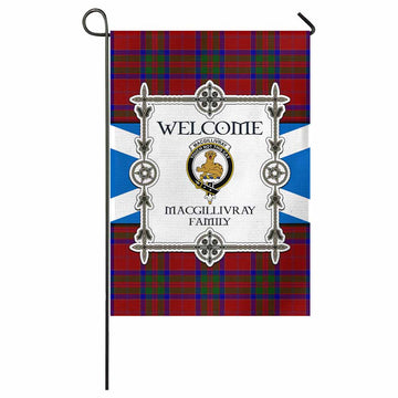 MacGillivray (McGillivray) Family Crest Tartan Welcome Garden Flag Saltire Harmony Style