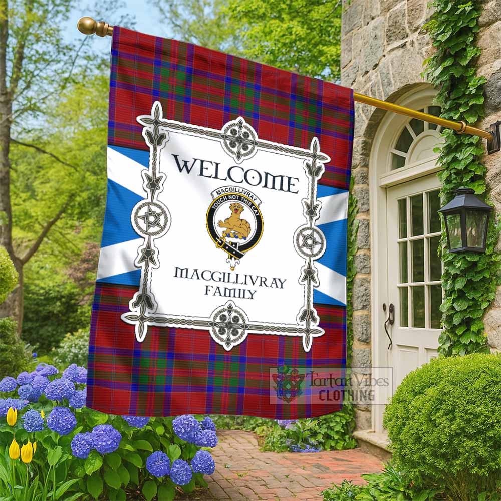 MacGillivray (McGillivray) Family Crest Tartan Welcome Garden Flag Saltire Harmony Style - Tartan Vibes Clothing