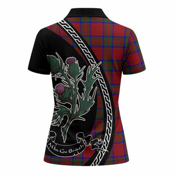 MacGillivray (McGillivray) Family Crest Tartan Women Polo Shirt Alba Thistle Inspired