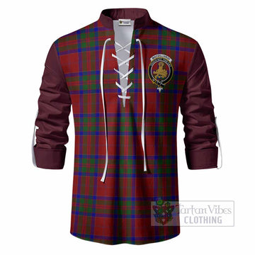 MacGillivray (McGillivray) Tartan Accent Ghillie Shirt with Family Crest