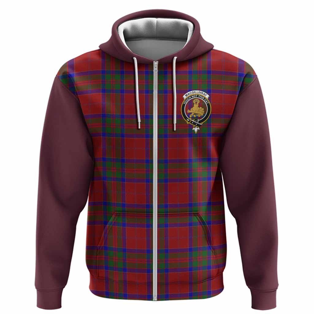 MacGillivray (McGillivray) Tartan Accent Hoodie with Family Crest
