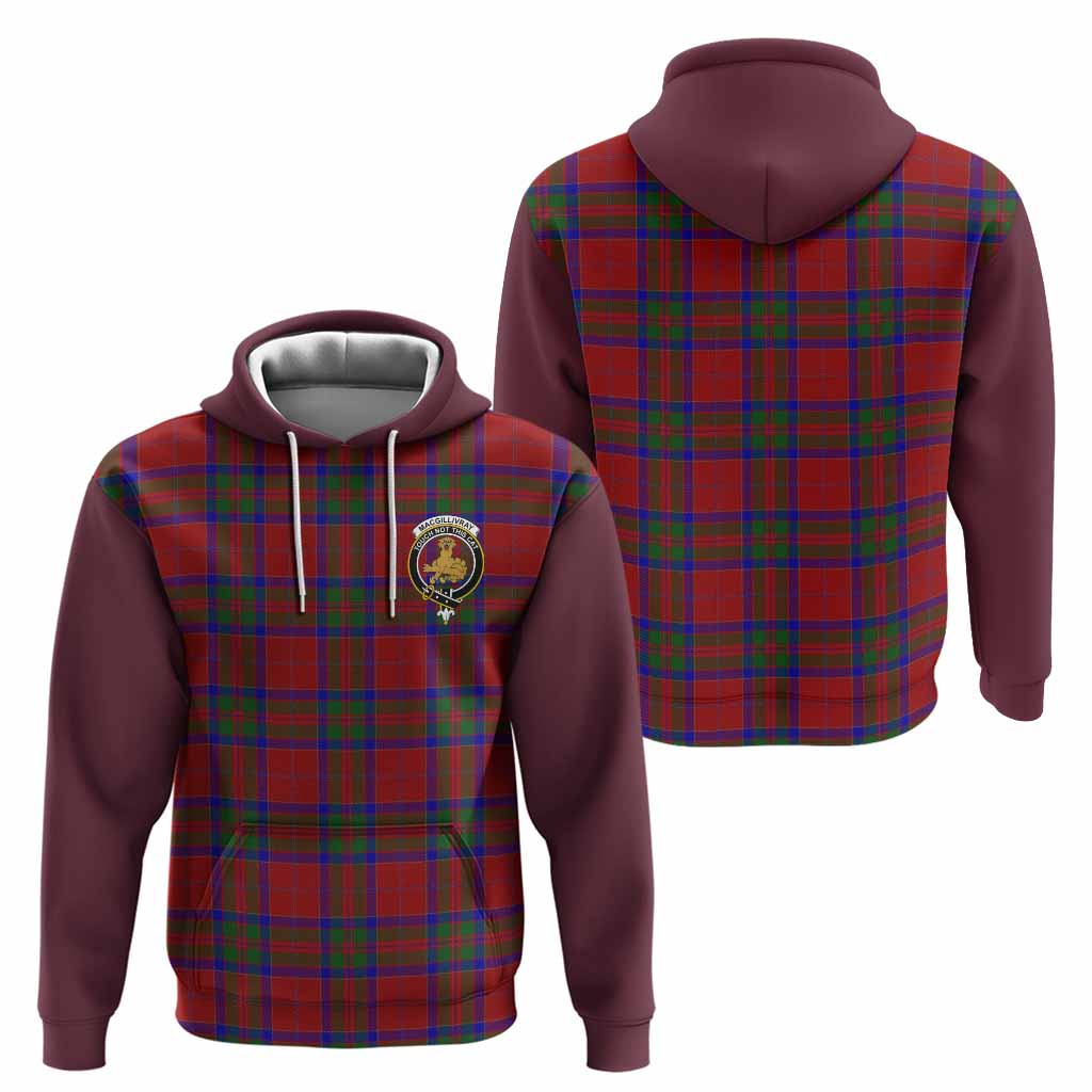 MacGillivray (McGillivray) Tartan Accent Hoodie with Family Crest