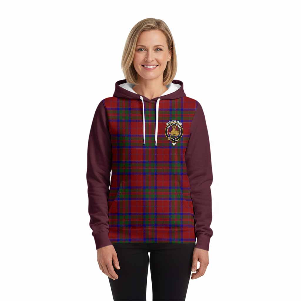MacGillivray (McGillivray) Tartan Accent Hoodie with Family Crest