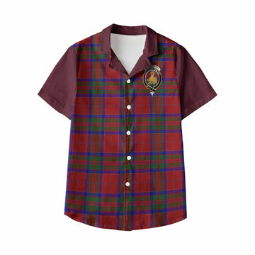 MacGillivray (McGillivray) Tartan Accent Kid Hawaiian Shirt with Family Crest