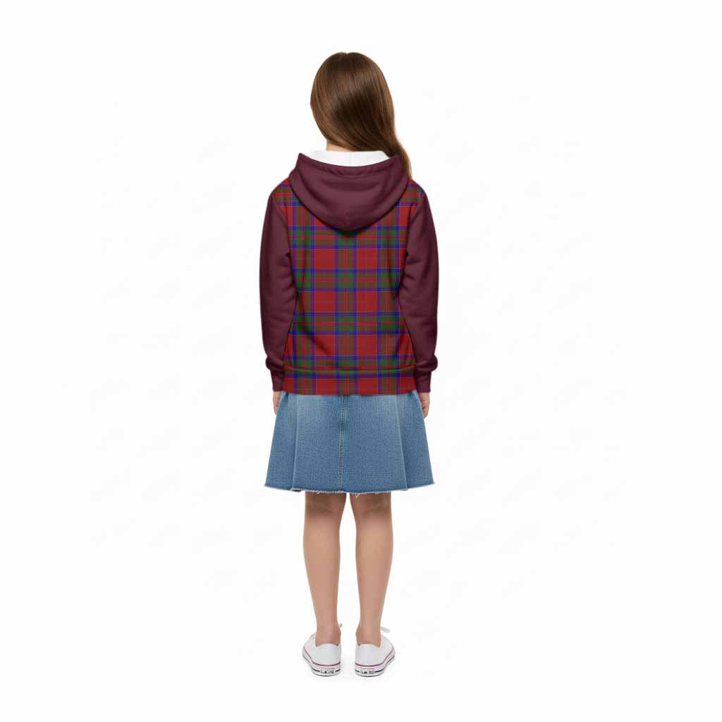 MacGillivray (McGillivray) Tartan Accent Kid Hoodie with Family Crest