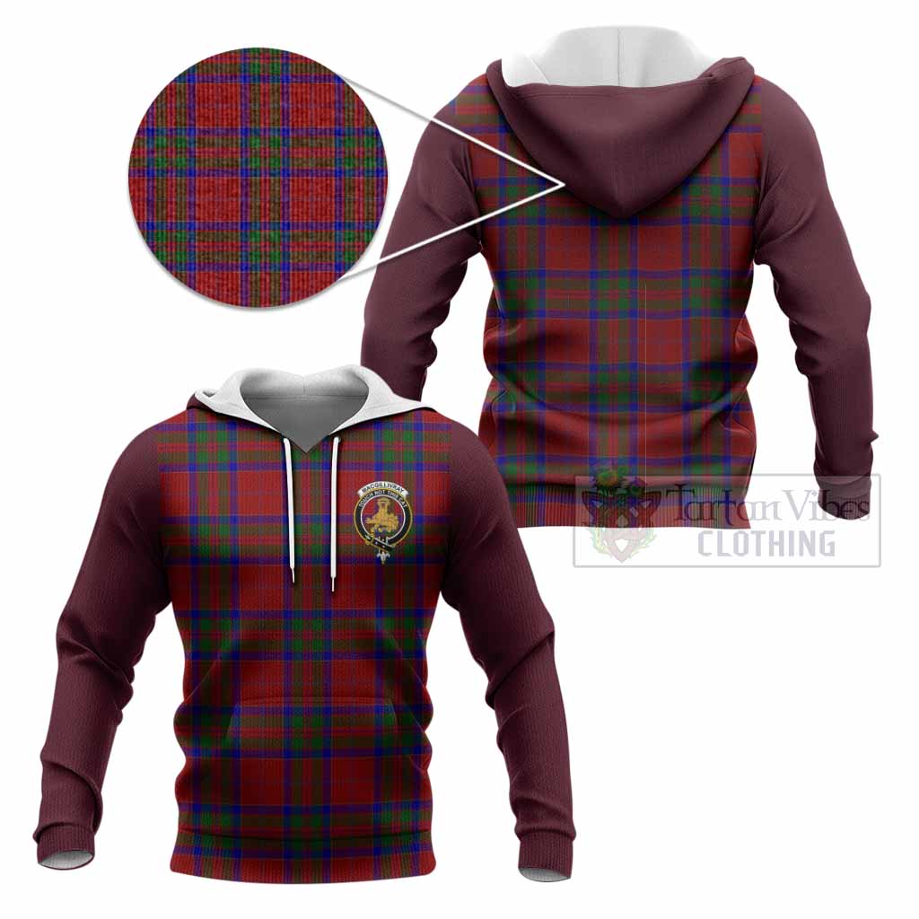 MacGillivray (McGillivray) Tartan Accent Knitted Hoodie with Family Crest