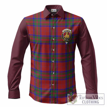 MacGillivray (McGillivray) Tartan Accent Long Sleeve Button Shirts with Family Crest