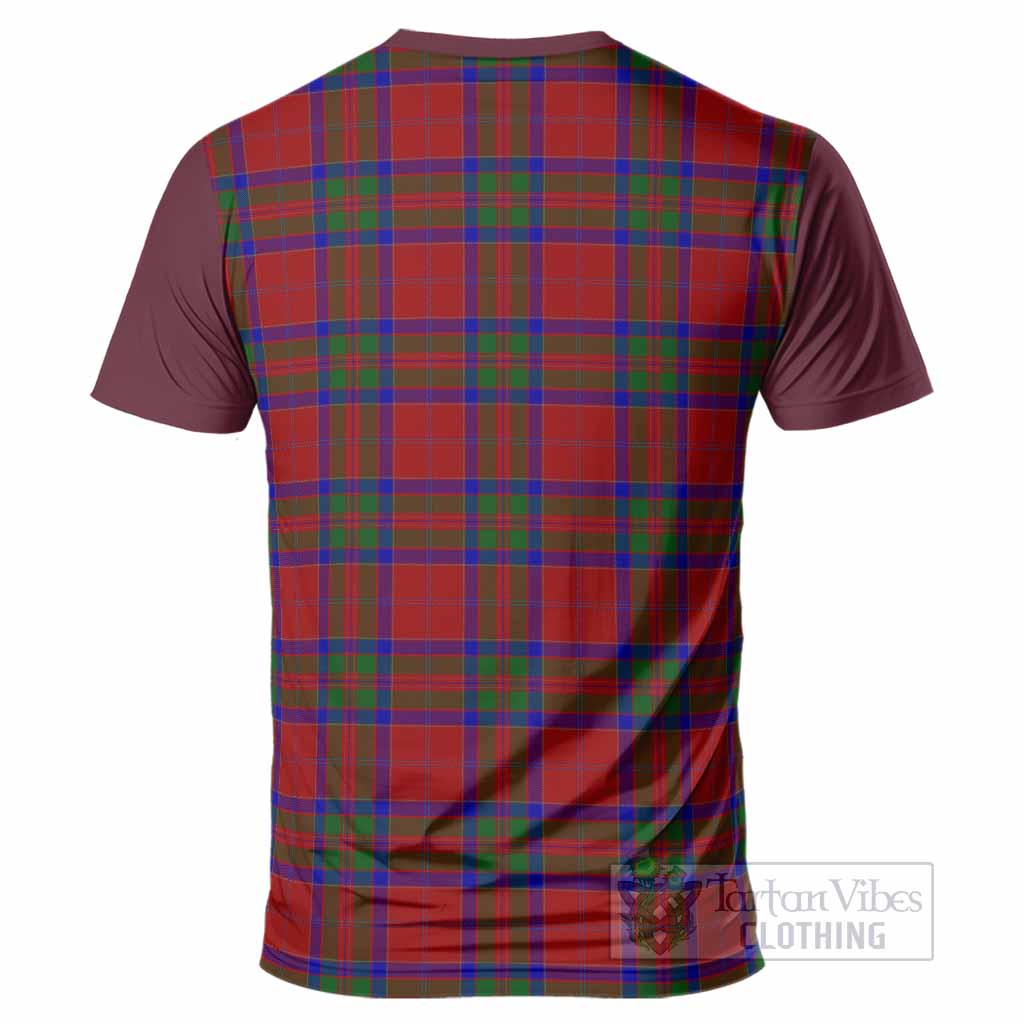MacGillivray (McGillivray) Tartan Accent T-Shirt with Family Crest
