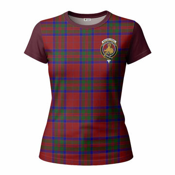 MacGillivray (McGillivray) Tartan Accent Women T shirt with Family Crest
