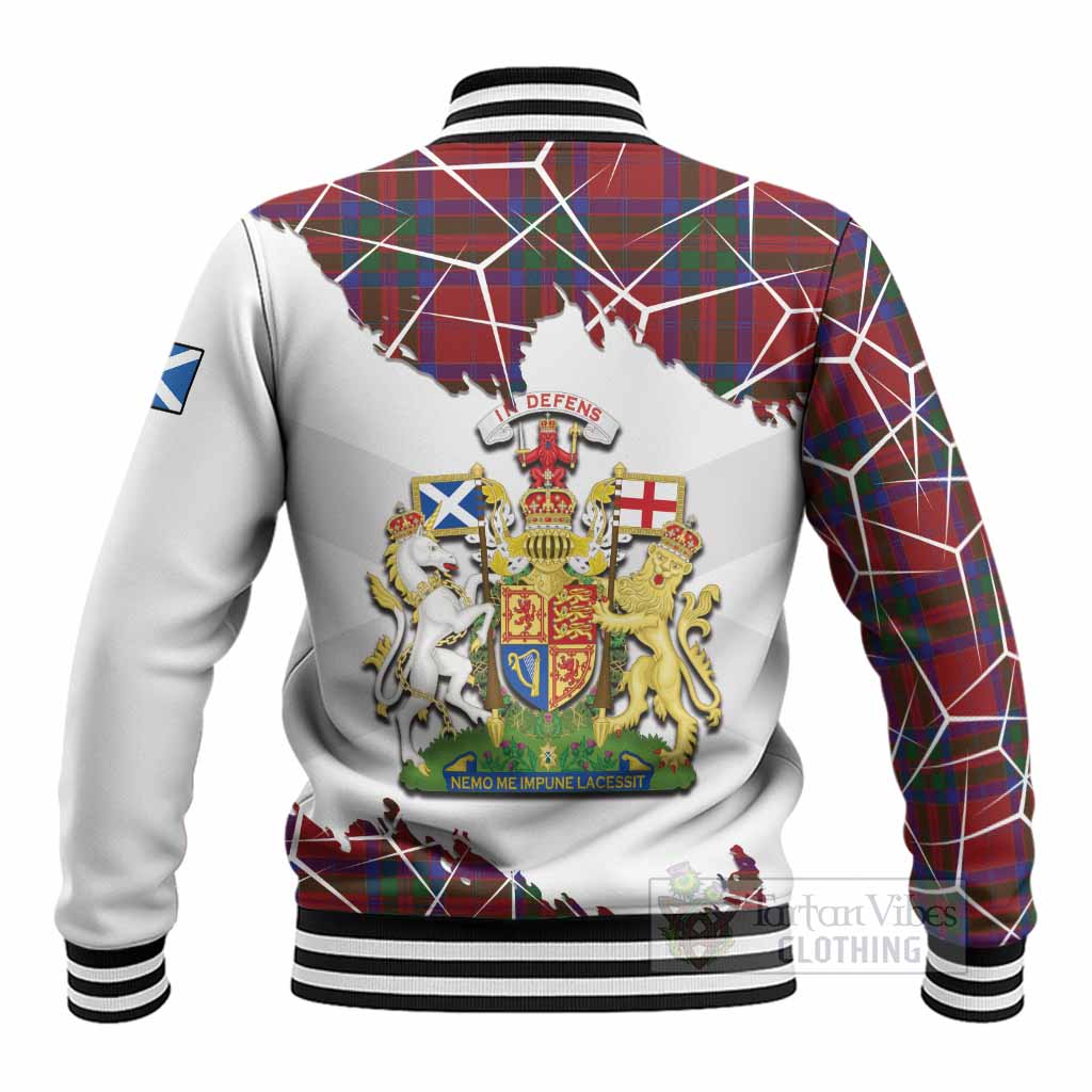MacGillivray (McGillivray) Tartan Baseball Jacket with Family Crest and Lion Rampant Grunge Style