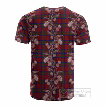 MacGillivray (McGillivray) Tartan Cotton T-shirt Seamless Scottish Thistle Flowers