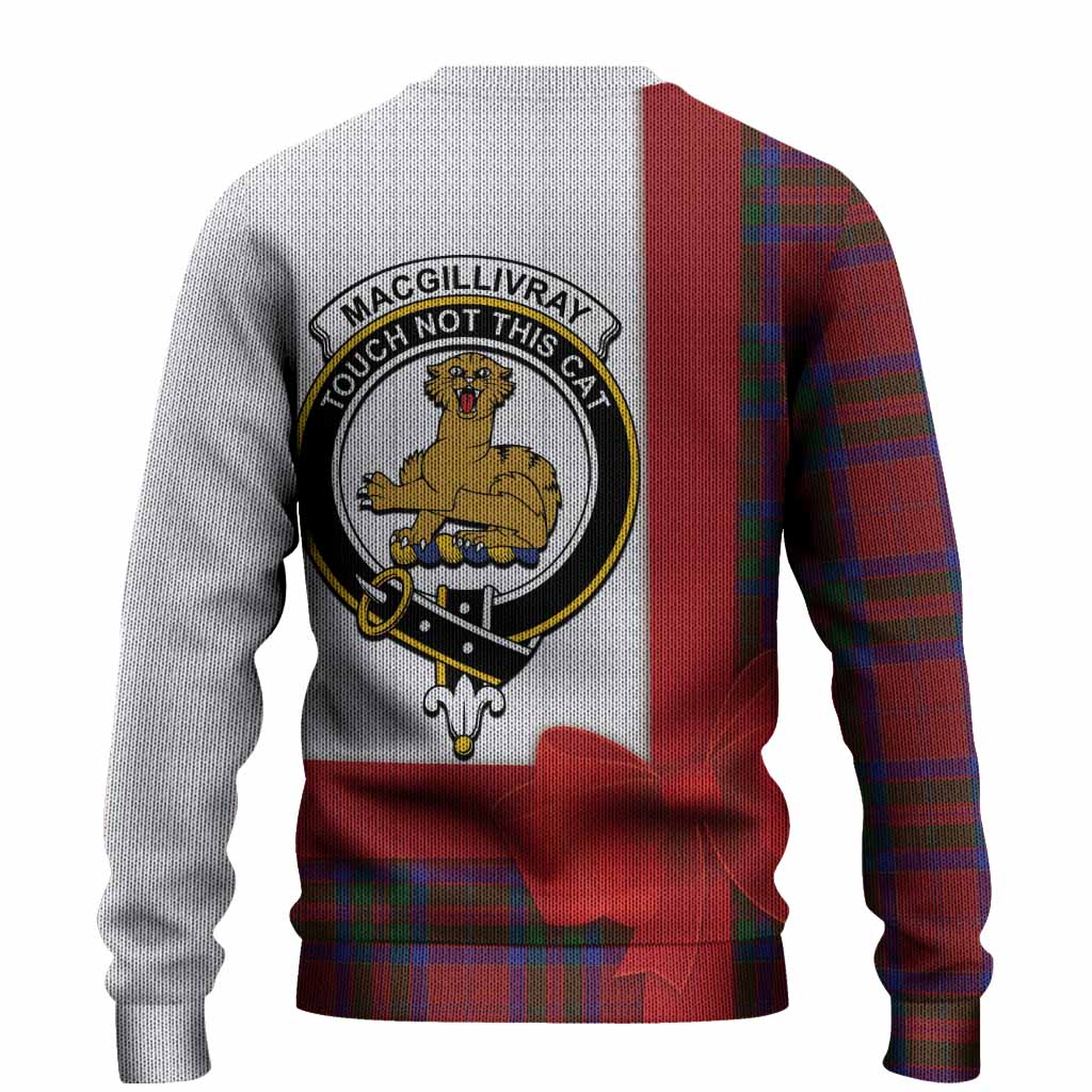 MacGillivray (McGillivray) Tartan Crest Christmas Christmas Ugly Sweater Highland Cow Bagpipes Coquette Bow Style
