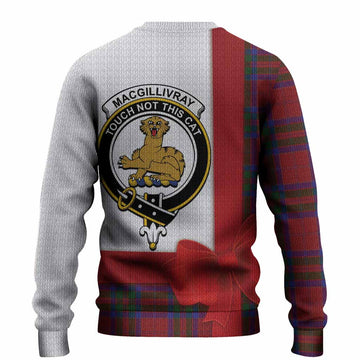 MacGillivray (McGillivray) Tartan Crest Christmas Christmas Ugly Sweater Highland Cow Bagpipes Coquette Bow Style