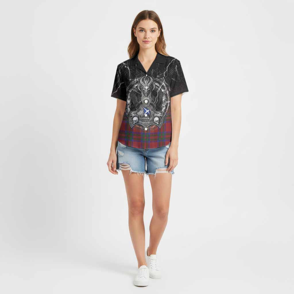 MacGillivray (McGillivray) Tartan Crest Cotton Hawaiian Shirt Celtic Odin's Raven Legacy