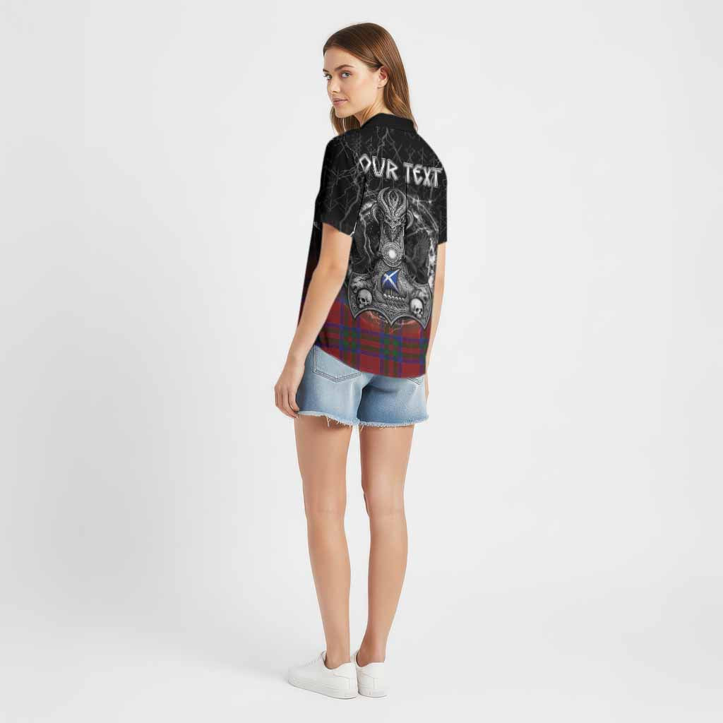 MacGillivray (McGillivray) Tartan Crest Cotton Hawaiian Shirt Celtic Odin's Raven Legacy