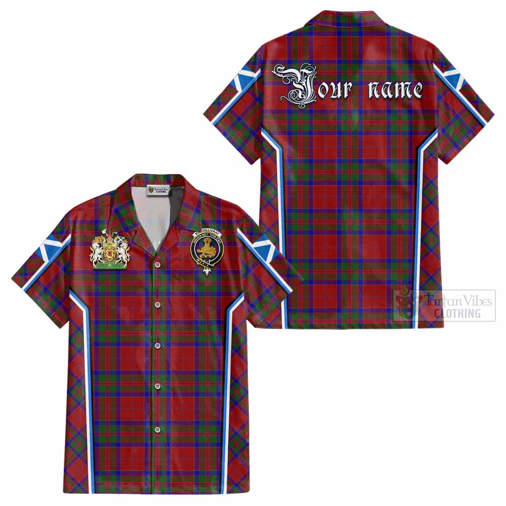 MacGillivray (McGillivray) Tartan Crest Cotton Hawaiian Shirt Scotland Coat of Arm Flag Style - Tartan Vibes Clothing