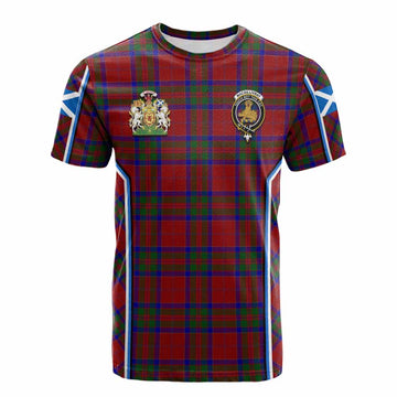 MacGillivray (McGillivray) Tartan Crest Cotton T-shirt Scotland Coat of Arm Flag Style