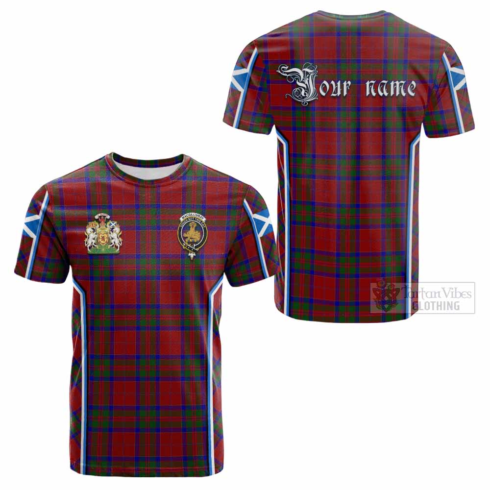 MacGillivray (McGillivray) Tartan Crest Cotton T-shirt Scotland Coat of Arm Flag Style - Tartan Vibes Clothing