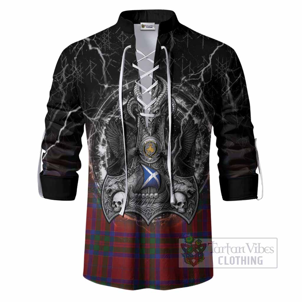 MacGillivray (McGillivray) Tartan Crest Ghillie Shirt Celtic Odin's Raven Legacy
