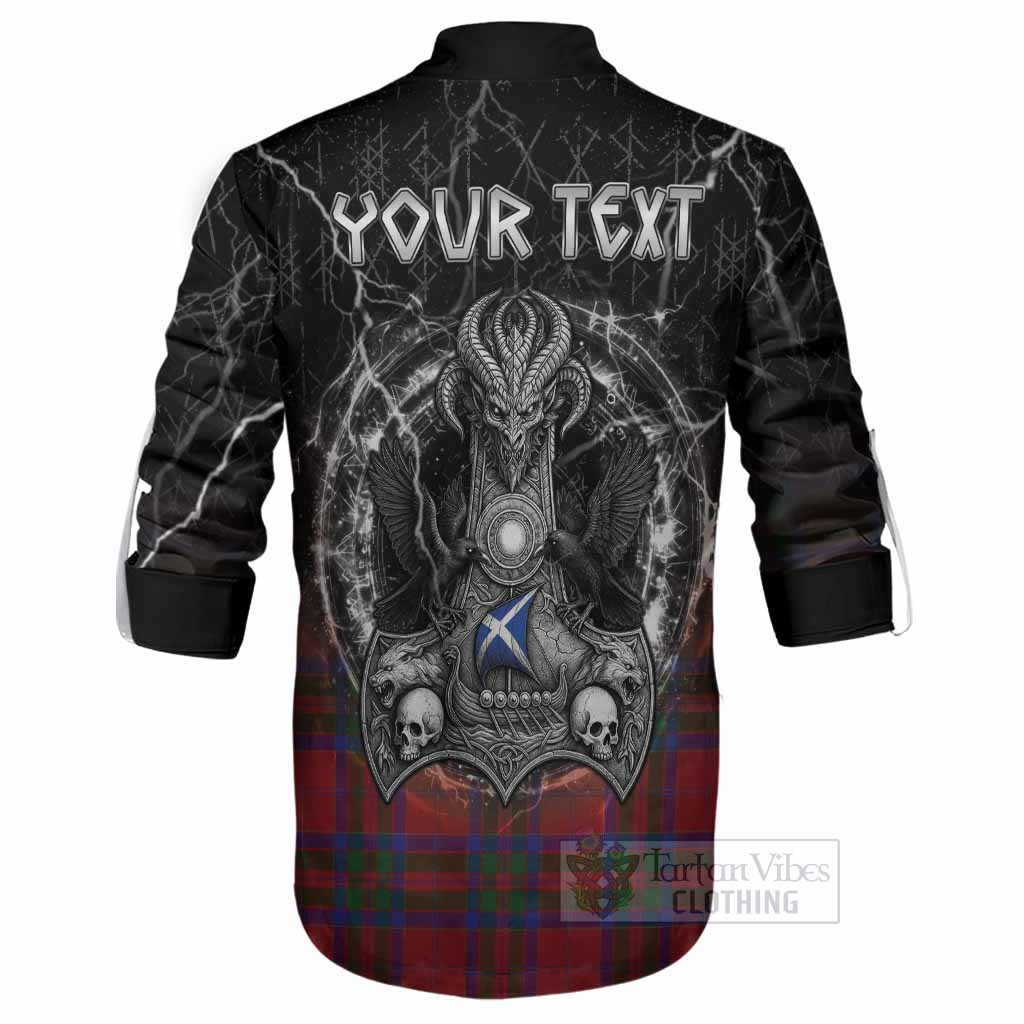 MacGillivray (McGillivray) Tartan Crest Ghillie Shirt Celtic Odin's Raven Legacy