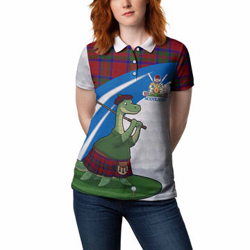MacGillivray (McGillivray) Tartan Crest Golf Nessie Women Polo Shirt Loch Ness Monster Sporty Style