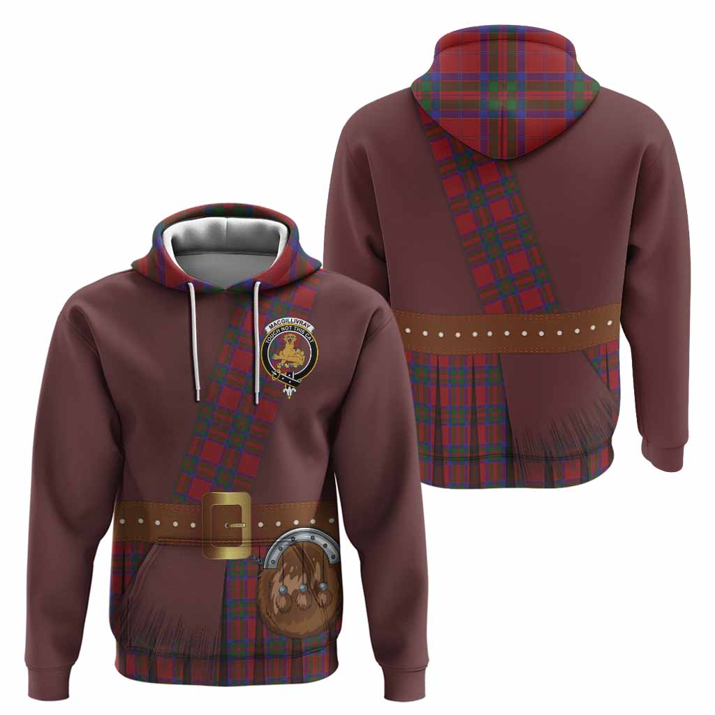 MacGillivray (McGillivray) Tartan Crest Hoodie Kilt Costume Style