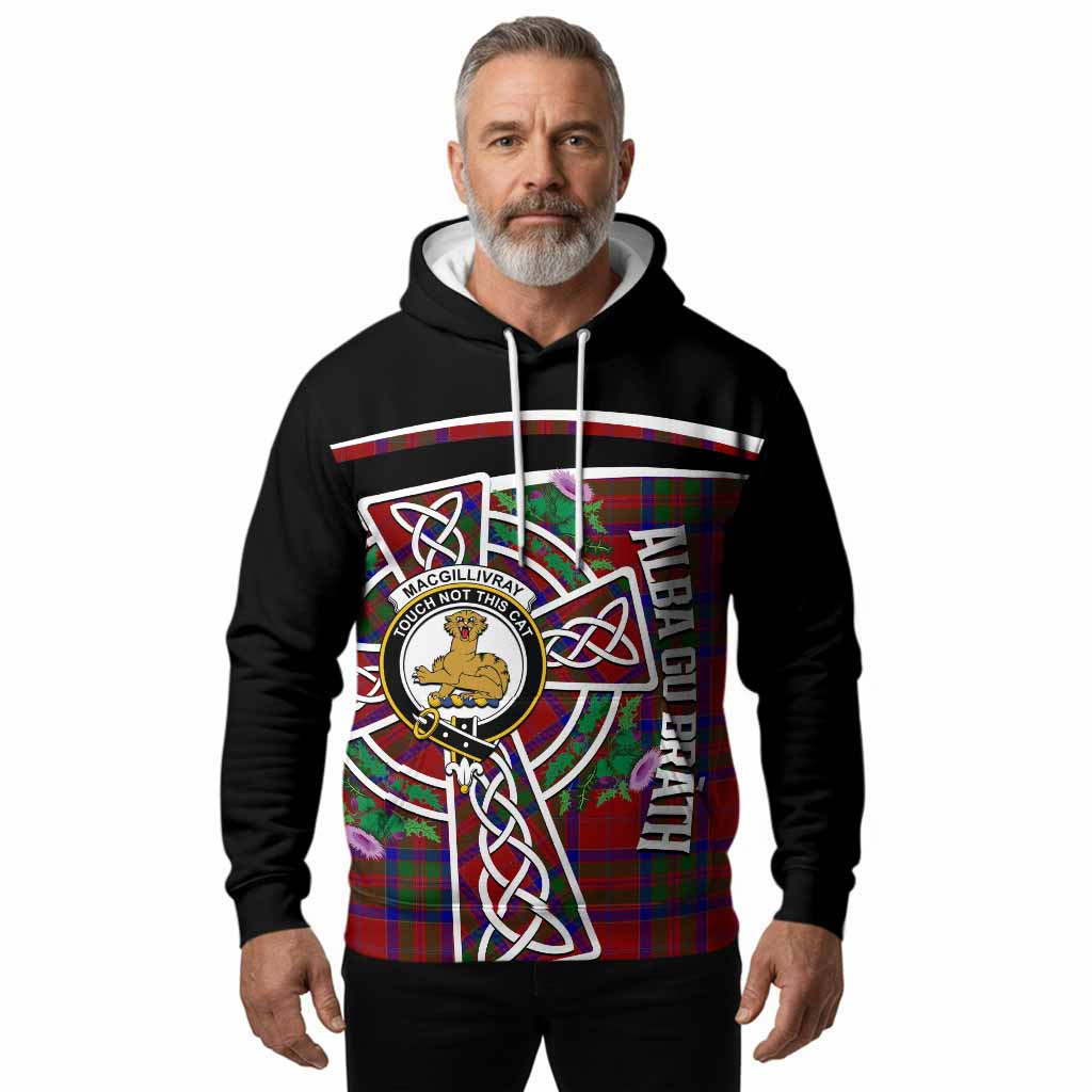MacGillivray (McGillivray) Tartan Crest Hoodie Scottish Thistle Celtic Cross Alba Gu Brath
