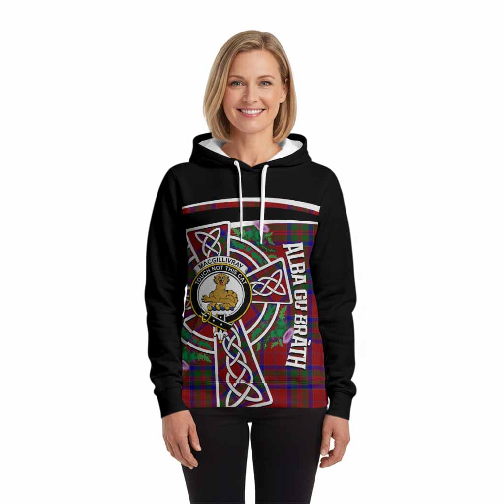 MacGillivray (McGillivray) Tartan Crest Hoodie Scottish Thistle Celtic Cross Alba Gu Brath