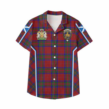 MacGillivray (McGillivray) Tartan Crest Kid Hawaiian Shirt Scotland Coat of Arm Flag Style