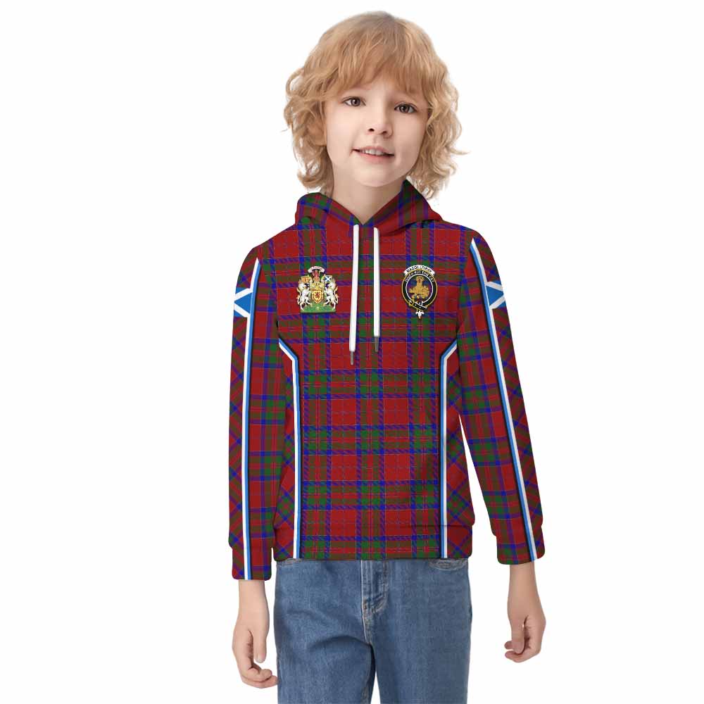 MacGillivray (McGillivray) Tartan Crest Kid Hoodie Scotland Coat of Arm Flag Style - Tartan Vibes Clothing