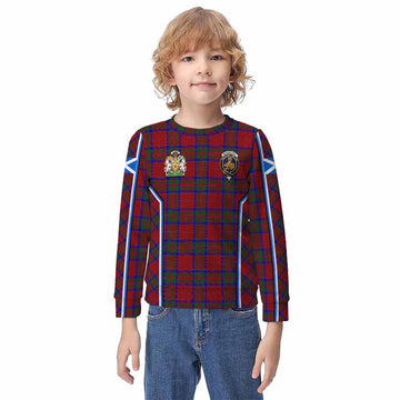 MacGillivray (McGillivray) Tartan Crest Kid Knitted Sweatshirt Scotland Coat of Arm Flag Style