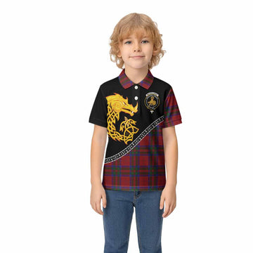 MacGillivray (McGillivray) Tartan Crest Kid Polo Shirt Legendary Dragon Knot Half Style
