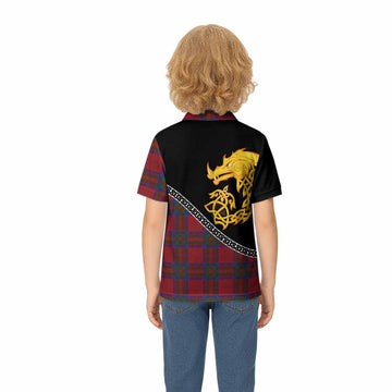 MacGillivray (McGillivray) Tartan Crest Kid Polo Shirt Legendary Dragon Knot Half Style