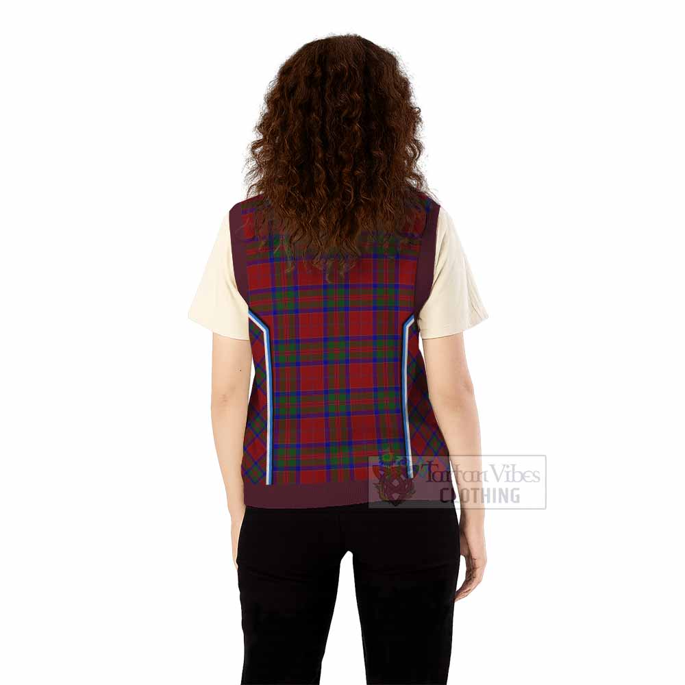 MacGillivray (McGillivray) Tartan Crest Knitted V-Neck Vest Scotland Coat of Arm Flag Style - Tartan Vibes Clothing