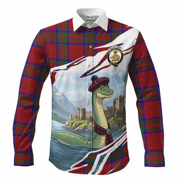 MacGillivray (McGillivray) Tartan Crest Loch Ness Monster Scottish Heritage Art Long Sleeve Button Shirts