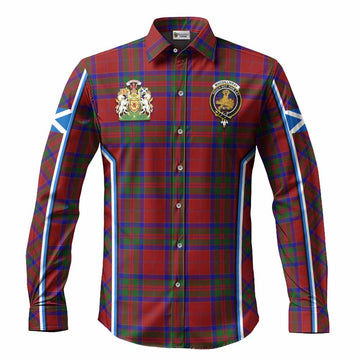 MacGillivray (McGillivray) Tartan Crest Long Sleeve Button Shirts Scotland Coat of Arm Flag Style