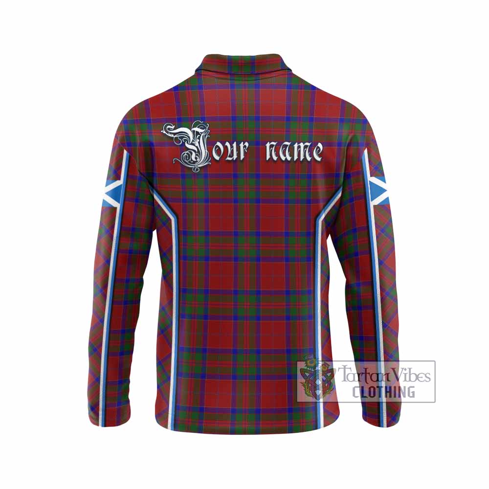 MacGillivray (McGillivray) Tartan Crest Long Sleeve Polo Shirt Scotland Coat of Arm Flag Style - Tartan Vibes Clothing