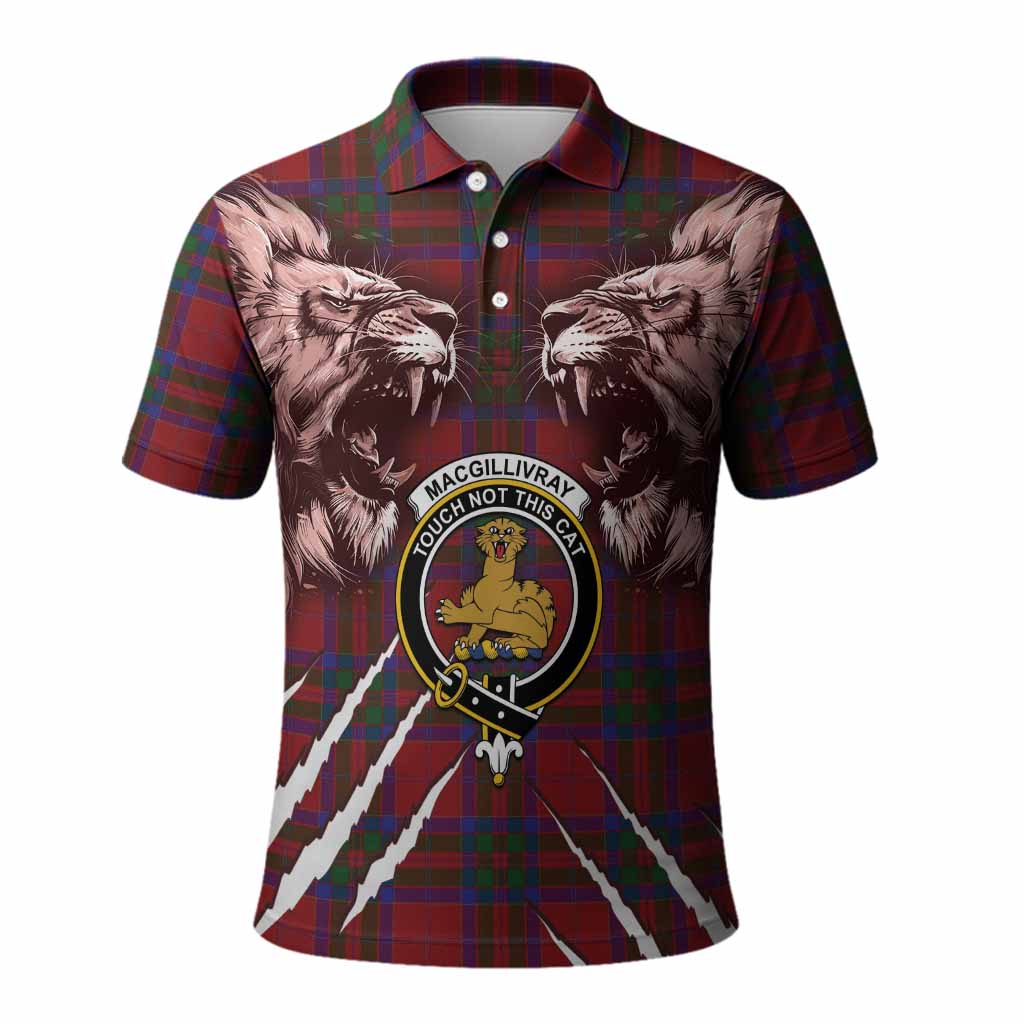 MacGillivray (McGillivray) Tartan Crest Polo Shirt Ferocious Lion Style
