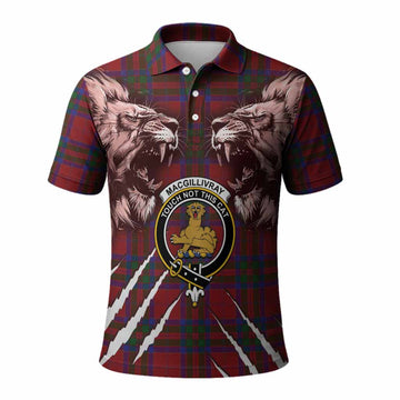 MacGillivray (McGillivray) Tartan Crest Polo Shirt Ferocious Lion Style